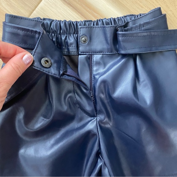 NWT GIRLS FAUX LEATHER SET/ SHORTS & JACKET - Picture 8 of 9